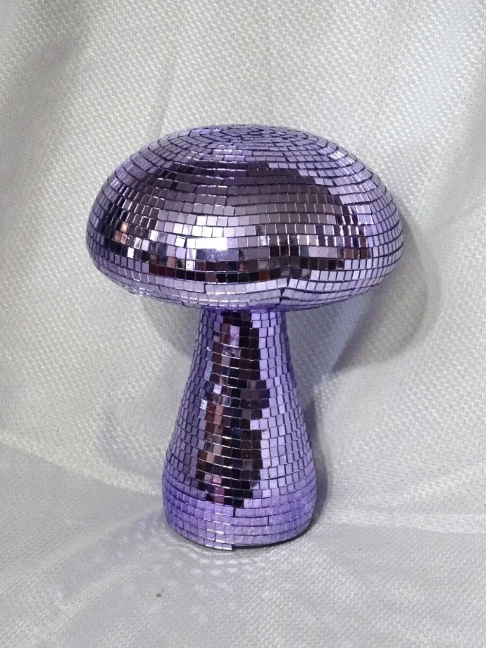 Lavender Mirrored Glass Mushroom 9